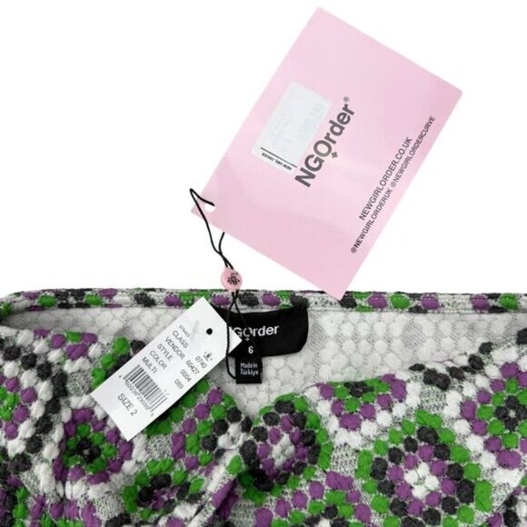 NWT NGOrder Pacsun Jacquard Multi Dot Crop Top Sz 2 - Picture 7 of 9